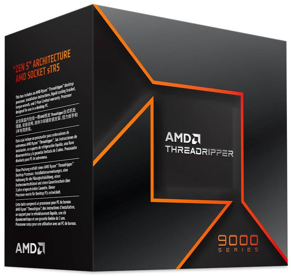 AMD - Processador AMD Threadripper PRO 9965WX 24-Core (4.2GHz-5.4GHz) 152MB sTR5 TRX50 / WRX90 / Pro 695