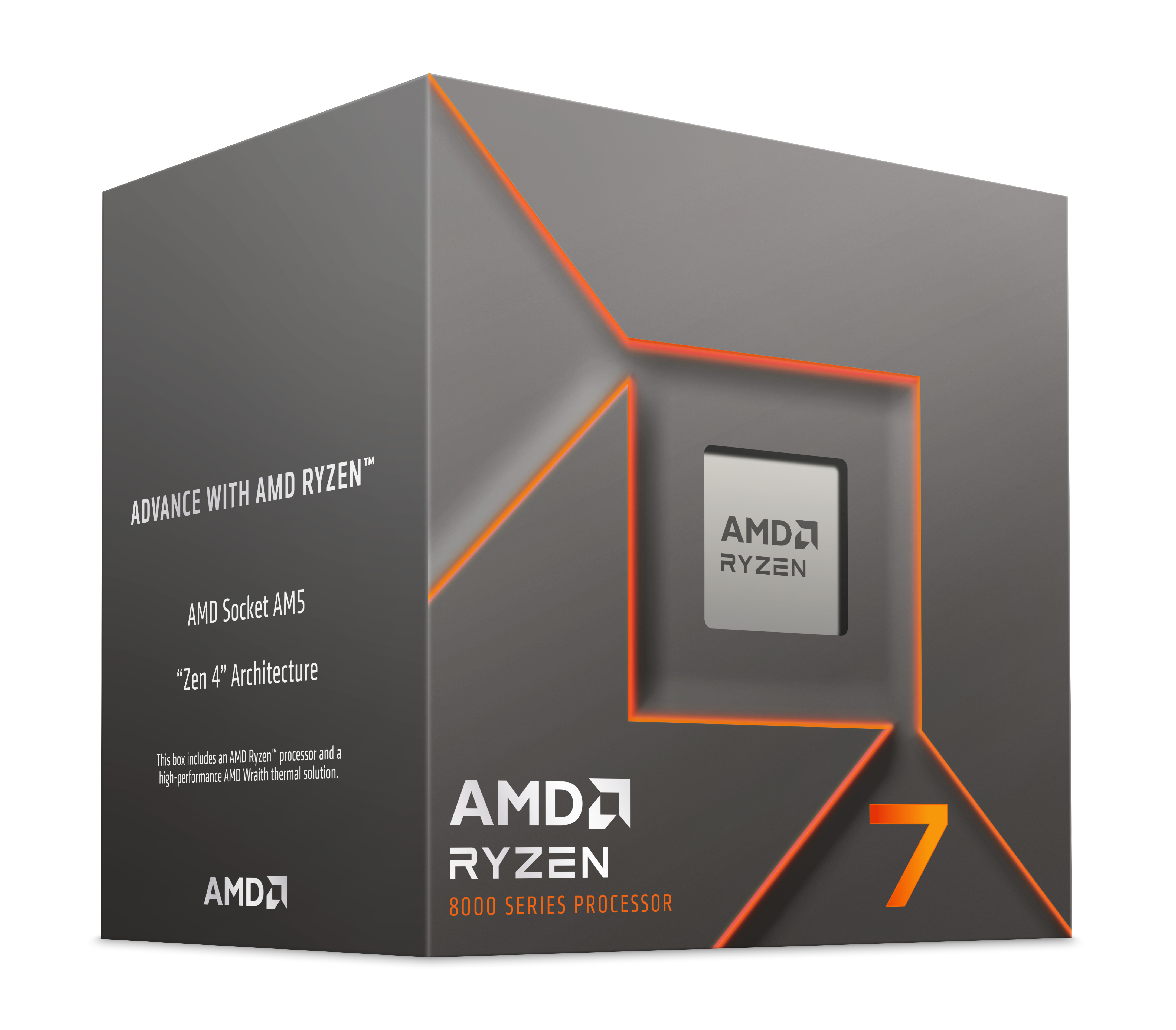 AMD - Processador AMD Ryzen 7 8700F 8-Core (4.1GHz-5.0GHz) 24MB AM5