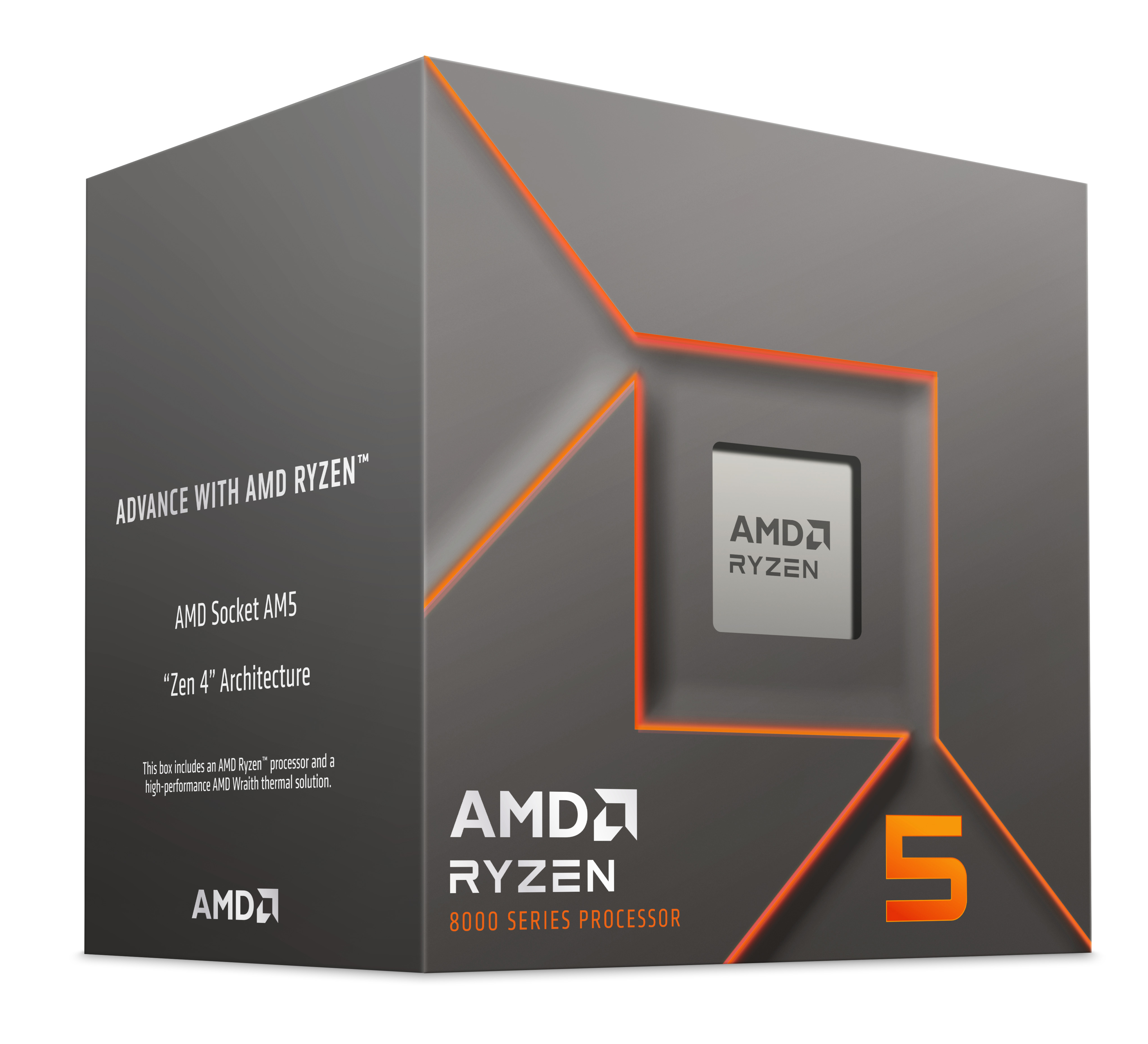 AMD - Processador AMD Ryzen 5 8400F 6-Core (4.2GHz-4.7GHz) 22MB AM5