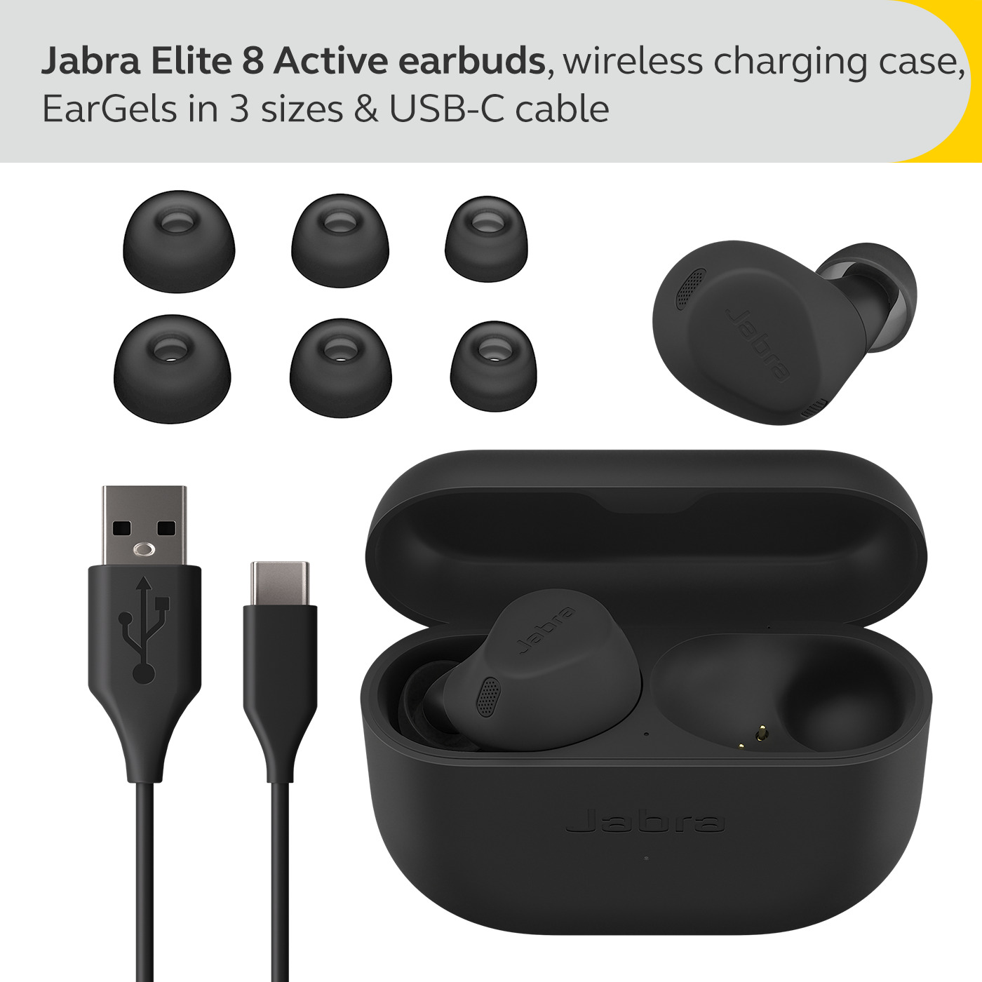 Jabra - Earbuds Jabra Elite 8 Active Black