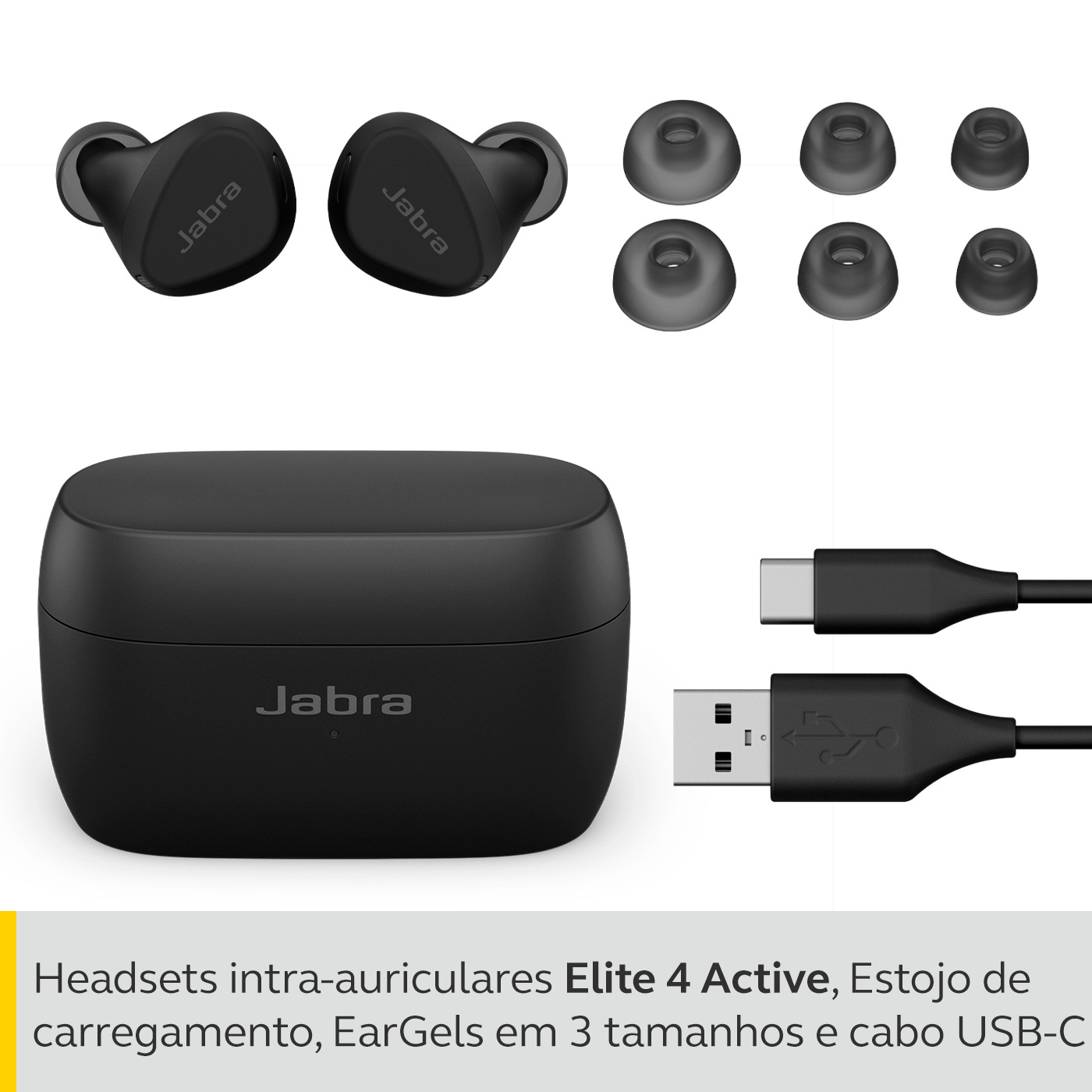 Jabra - Earbuds Jabra Elite 4 Active Black