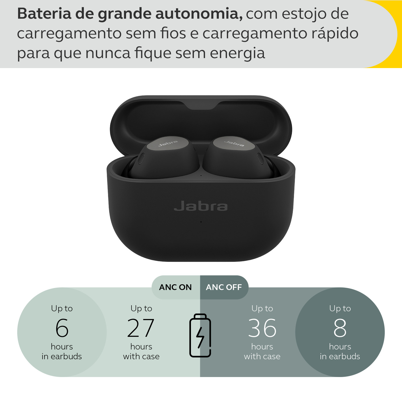 Jabra - Earbuds Jabra Elite 10 Titanium Black