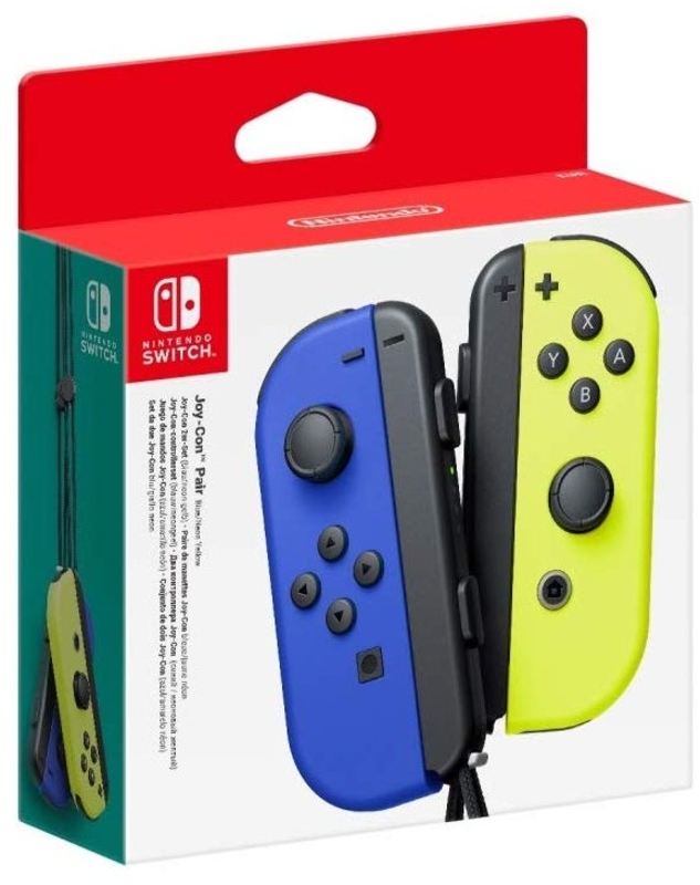 Nintendo - Comando Nintendo Joy-Con (set Esq/Dir) Azul/Amarelo Néon