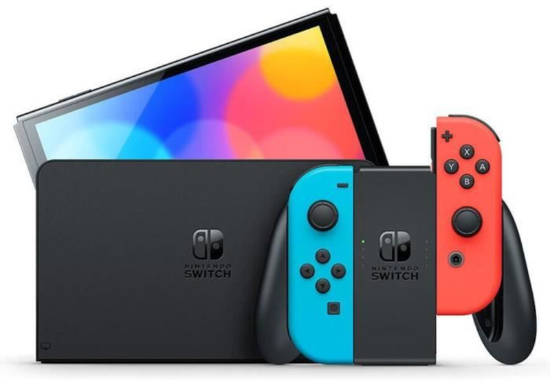 Consola Nintendo Switch OLED Azul Néon/Vermelho Néon
