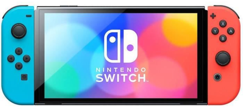 Nintendo Switch OLED Model with Neon Red and Blue Controllers - Micro Center