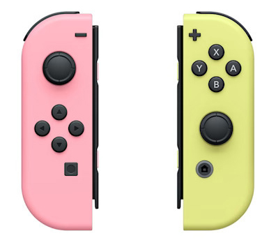 Nintendo - Comando Nintendo Joy-Con (set Esq/Dir) Rosa/Amarelo