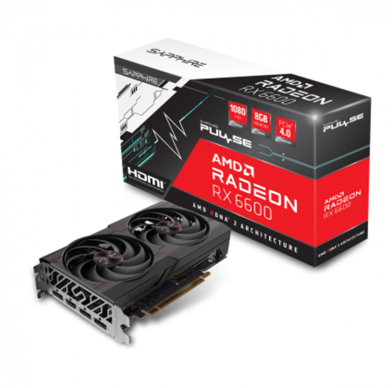 Gráfica Sapphire Radeon RX 6600 Pulse 8GB GD6