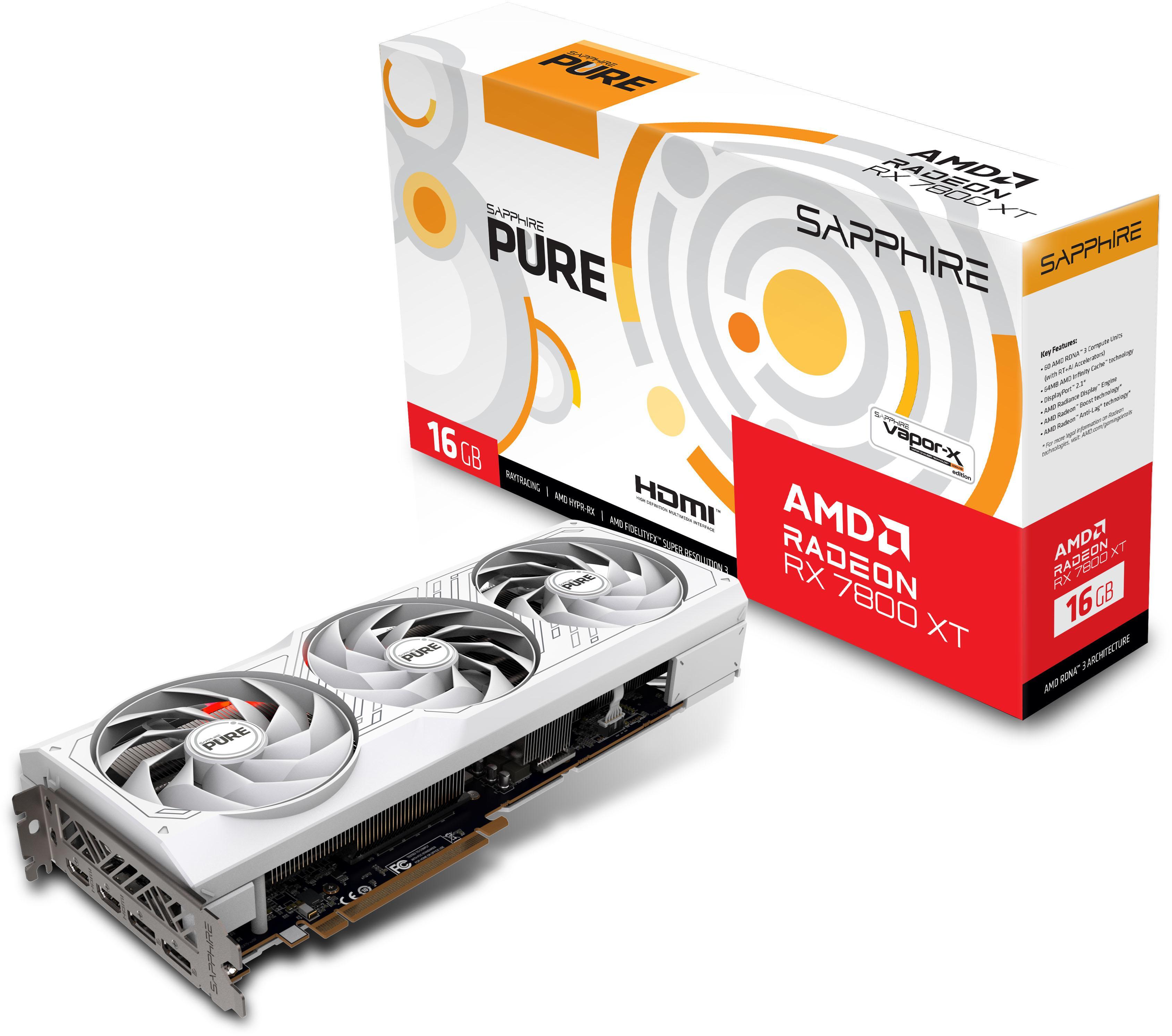 Sapphire - ** B Grade ** Gráfica Sapphire Radeon RX 7800 XT Pure 16GB GDDR6