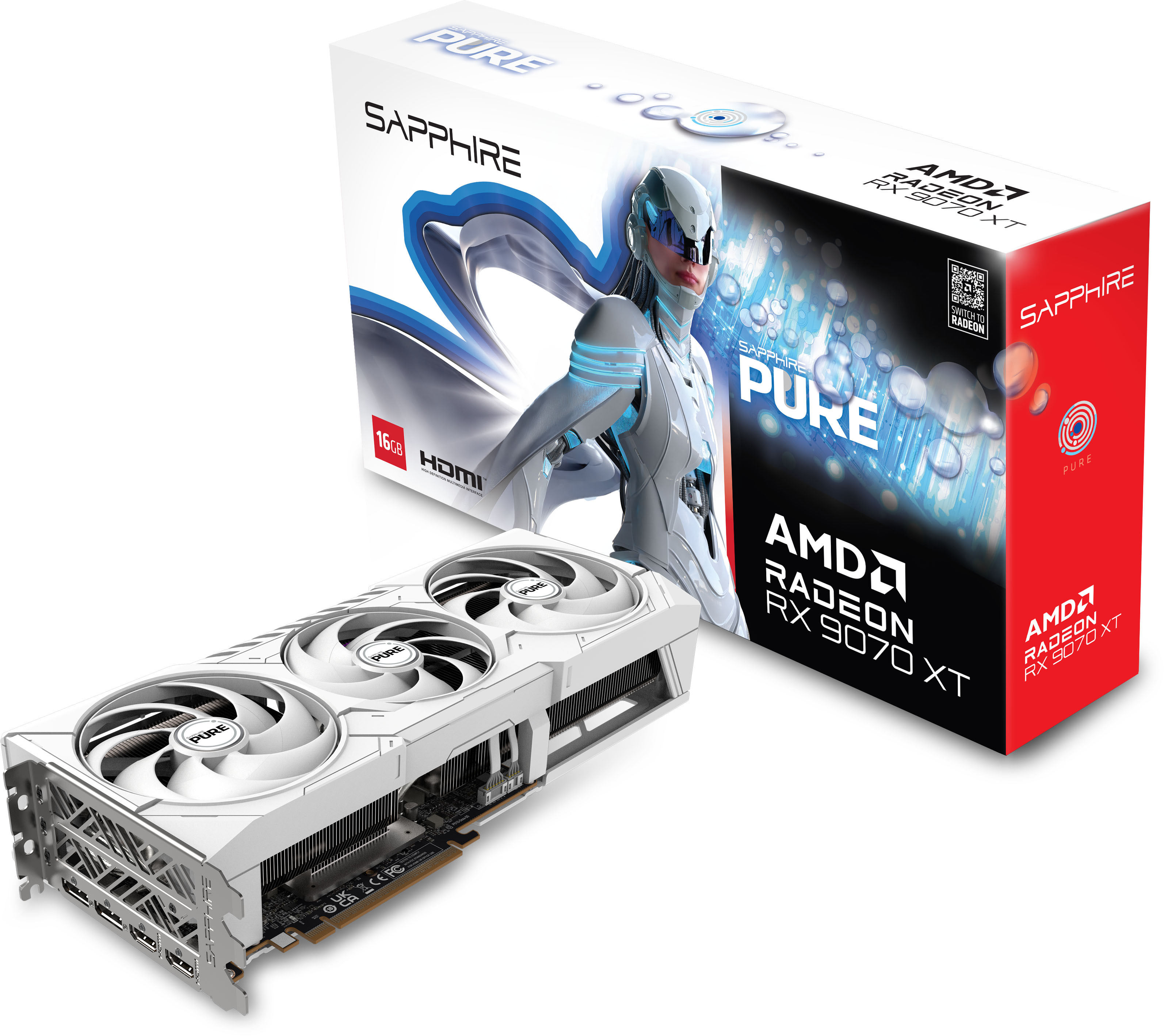 Gráfica Sapphire Radeon RX 9070 XT Pure OC 16GB GDDR6