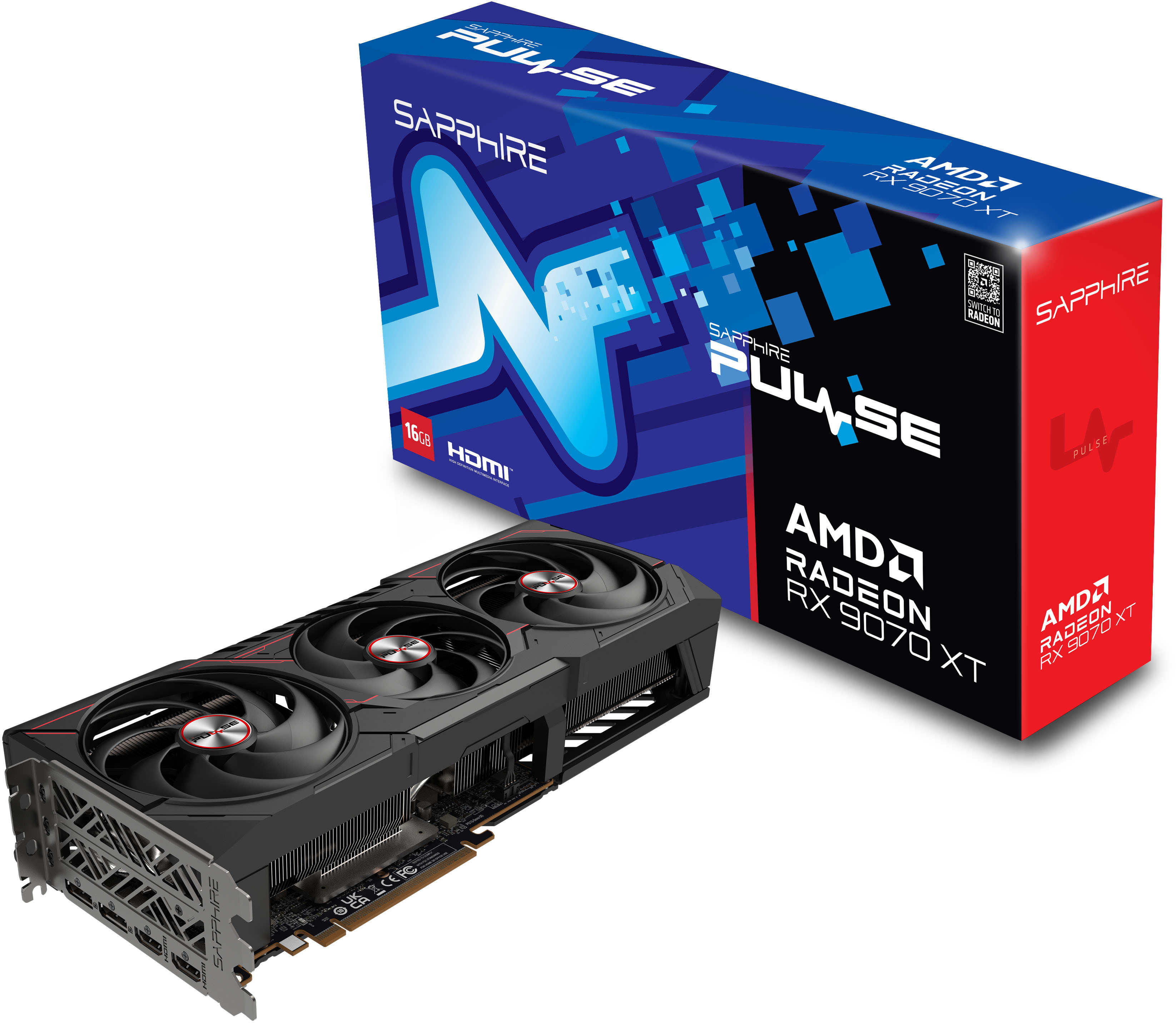 Gráfica Sapphire Radeon RX 9070 XT Pulse 16GB GDDR6