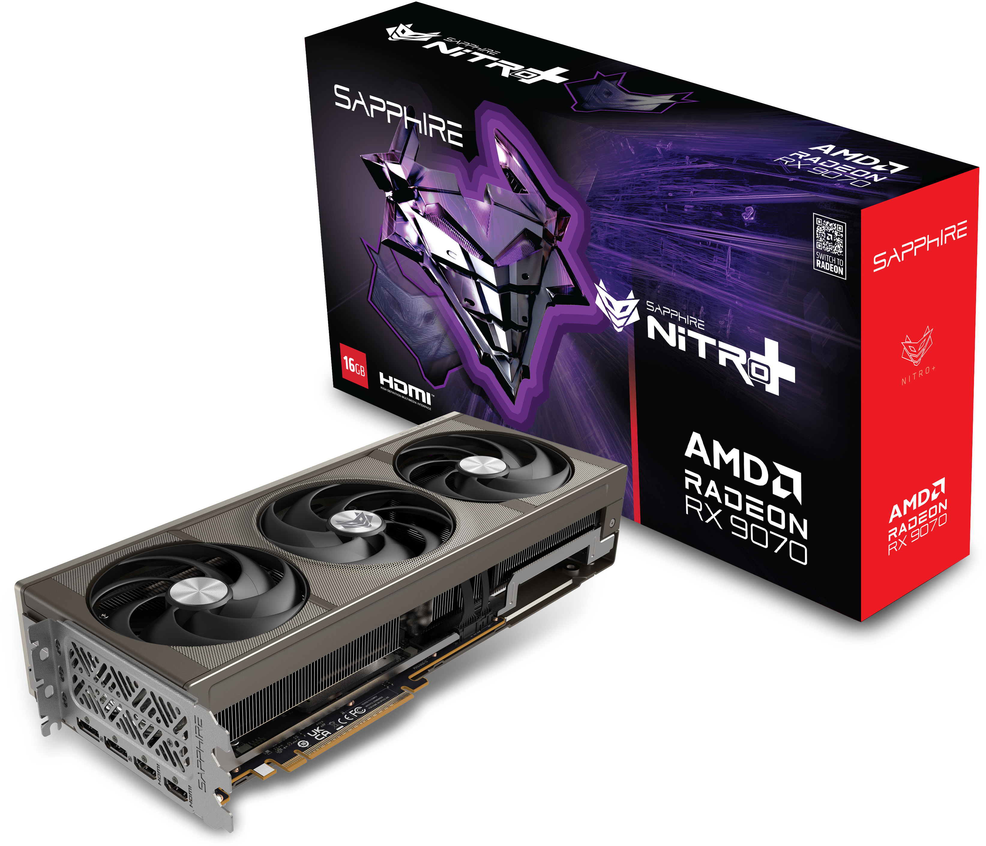 Gráfica Sapphire Radeon RX 9070 Nitro+ OC 16GB GDDR6