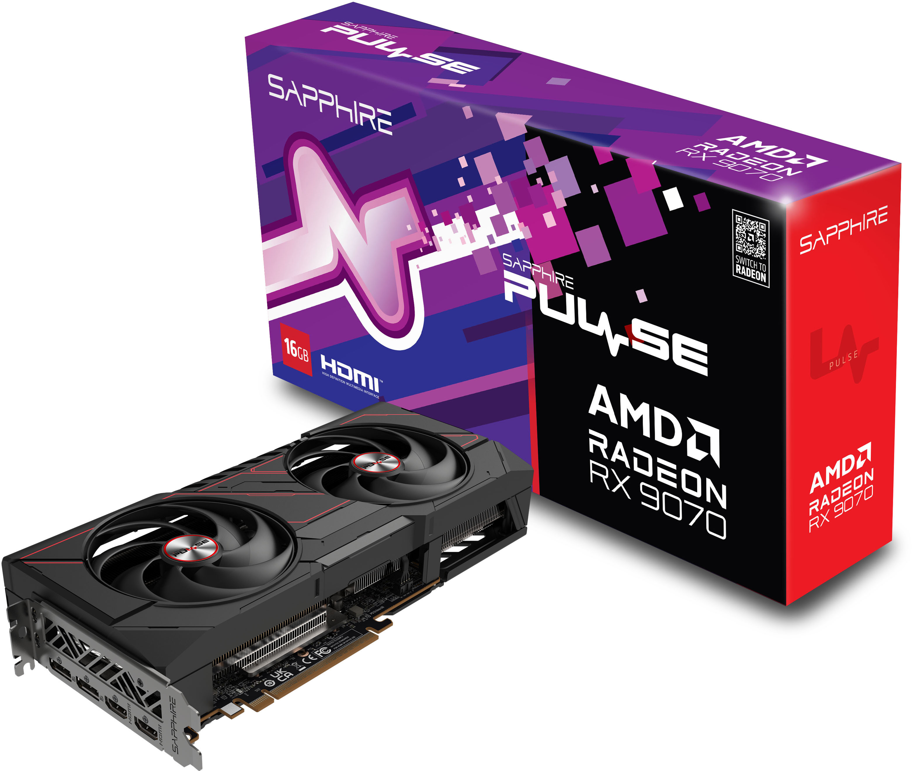 Gráfica Sapphire Radeon RX 9070 Pulse 16GB GDDR6