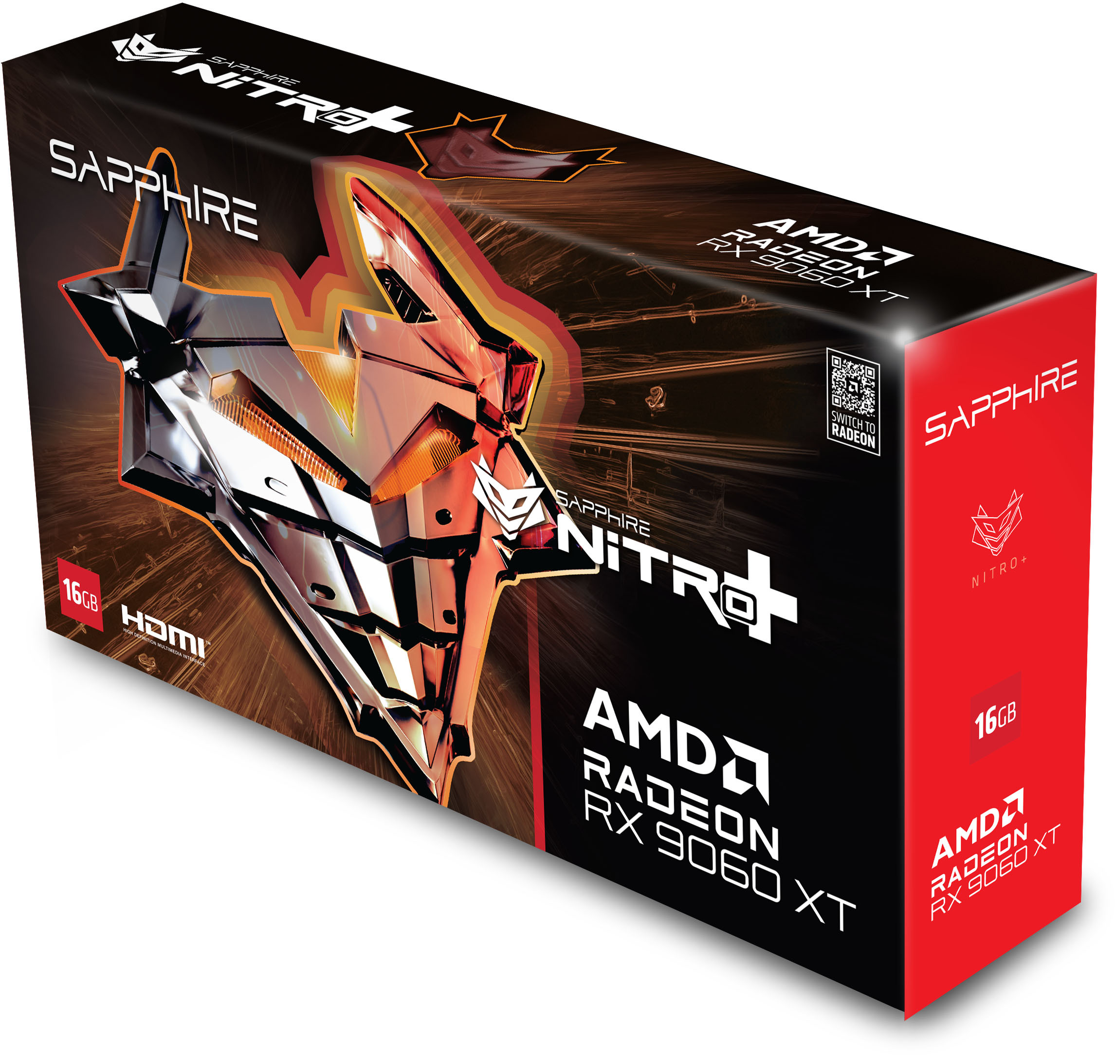 Sapphire - Gráfica Sapphire Radeon RX 9060 XT Nitro+ OC 16GB GDDR6
