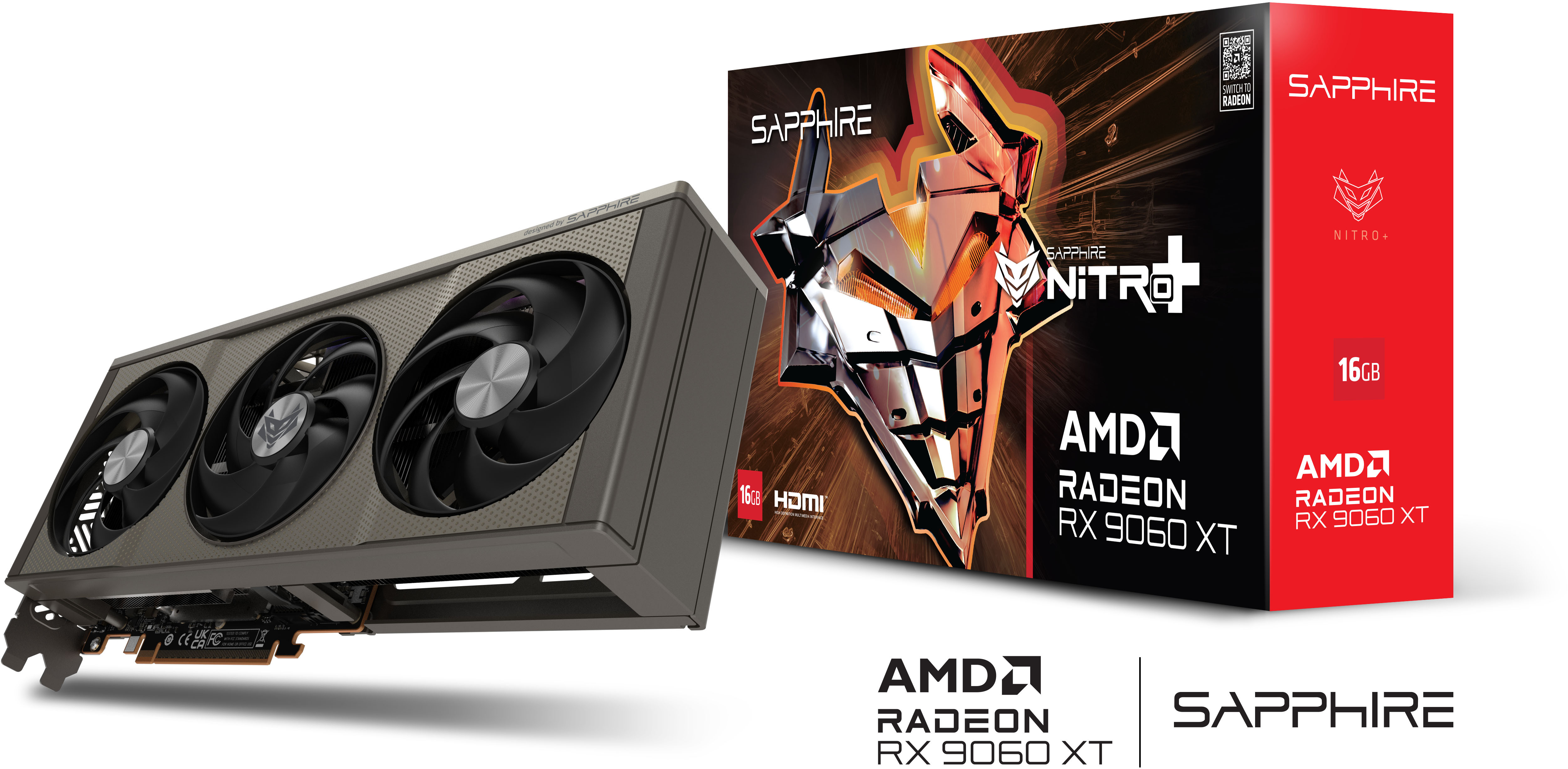 Sapphire - Gráfica Sapphire Radeon RX 9060 XT Nitro+ OC 16GB GDDR6