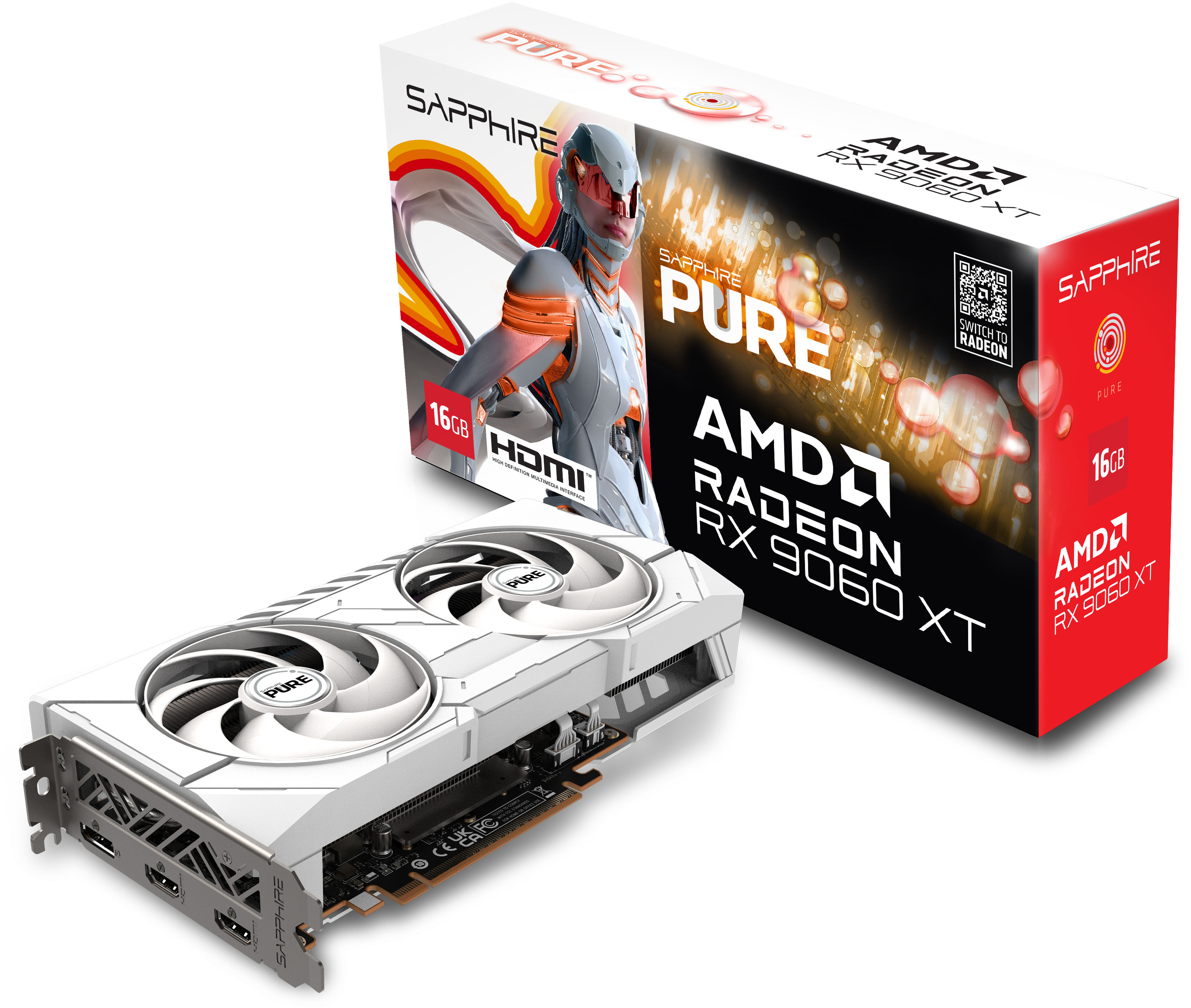Gráfica Sapphire Radeon RX 9060 XT Pure OC 16GB GDDR6