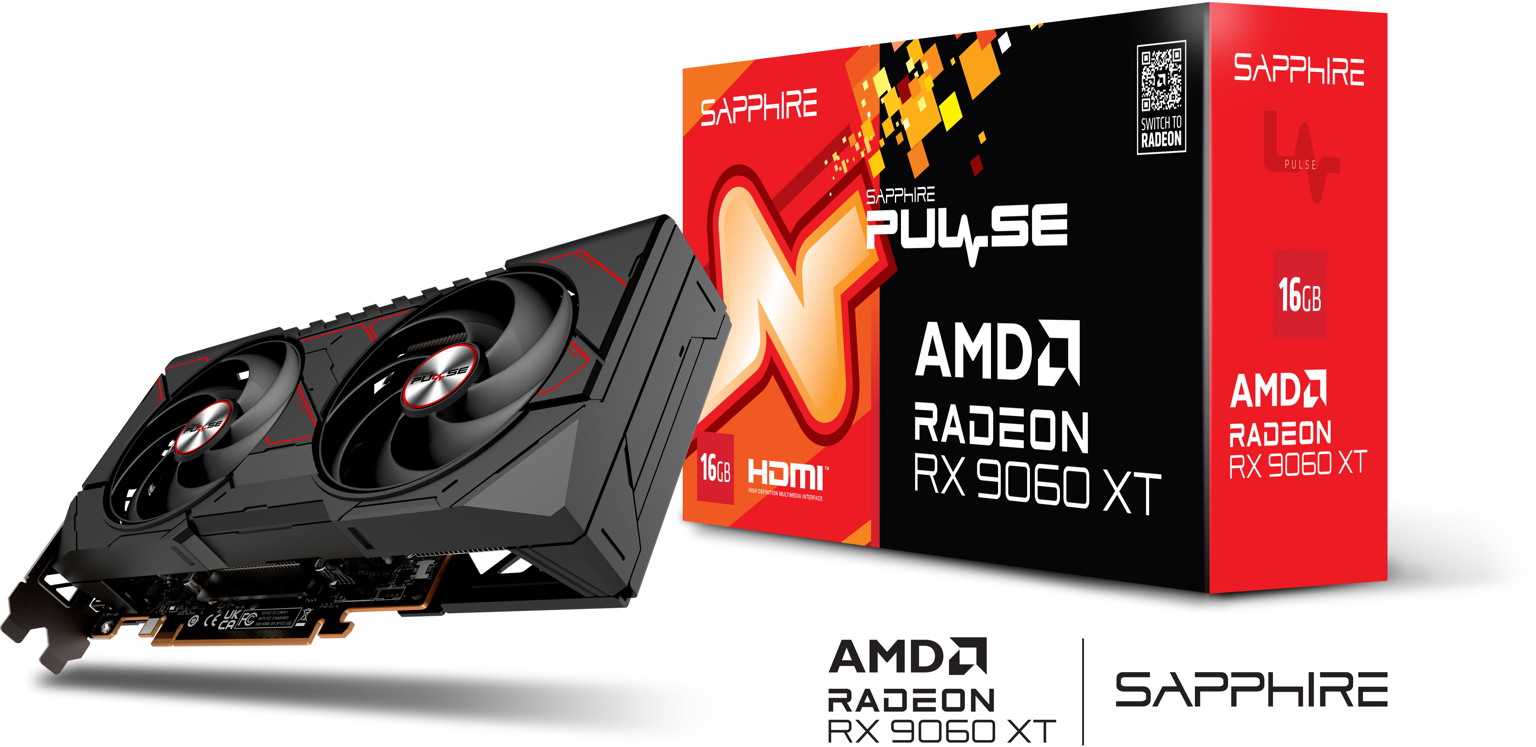 Sapphire - Gráfica Sapphire Radeon RX 9060 XT Pulse 16GB GDDR6