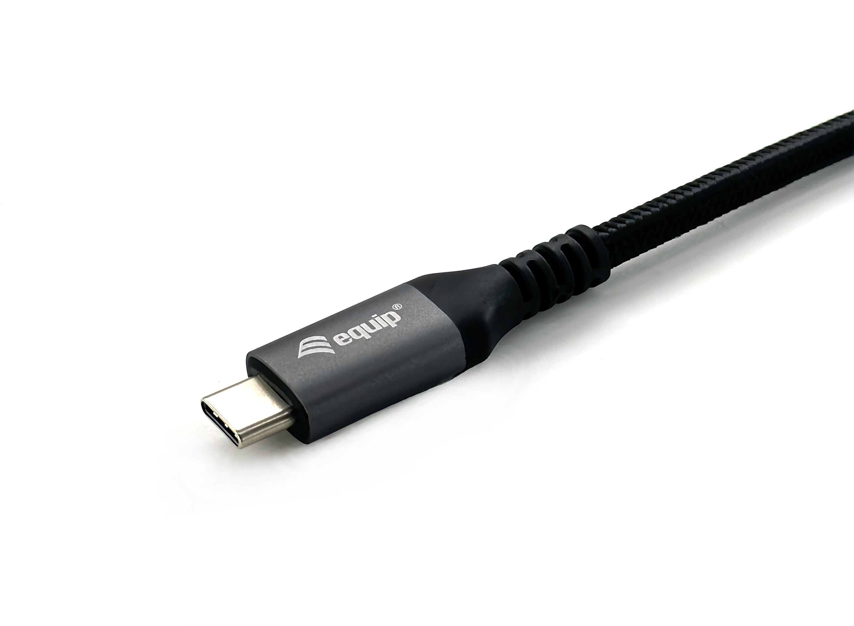 Equip - Cabo Equip Extensão USB 3.2 Gen 2 10Gbps, USB-C M/F 0.5 M Preto