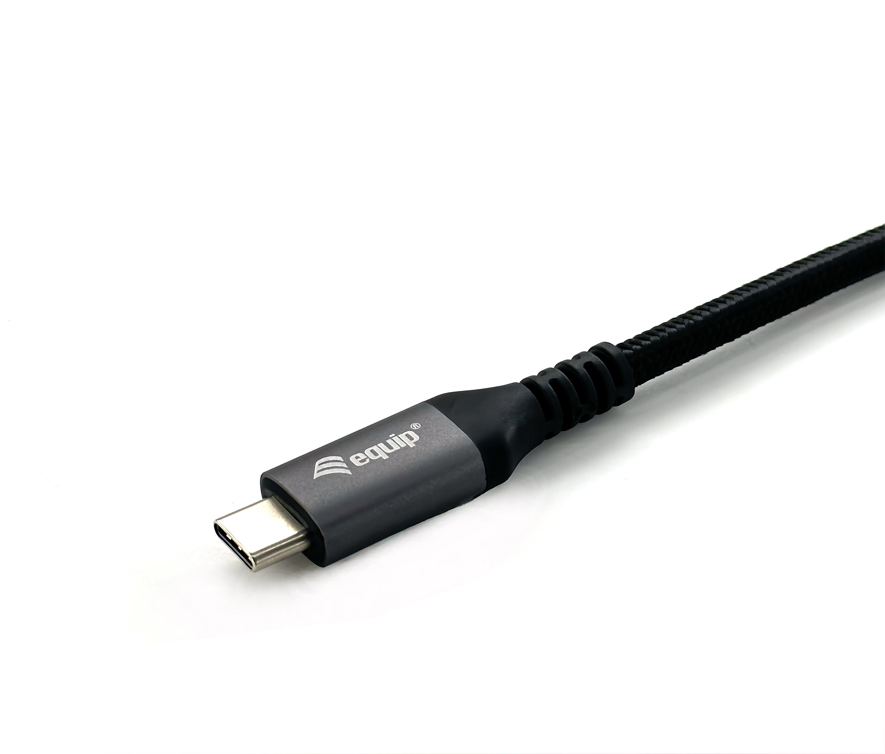 Equip - Cabo Equip Extensão USB 3.2 Gen 2 10Gbps, USB-C M/F 1 M Preto