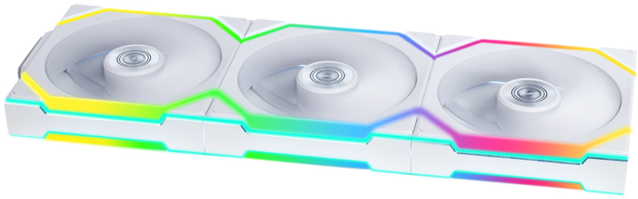 Lian Li - Ventoinha Lian Li UNI FAN SL120 Wireless RGB Reverse Blade PWM Branco 120mm (Pack 3)