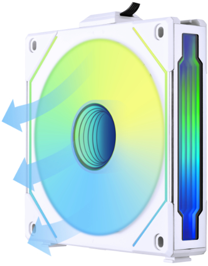 Lian Li - Ventoinha Lian Li UNI FAN SL120 Infinity Wireless RGB Reverse Blade PWM Branco 120mm (Pack 3)