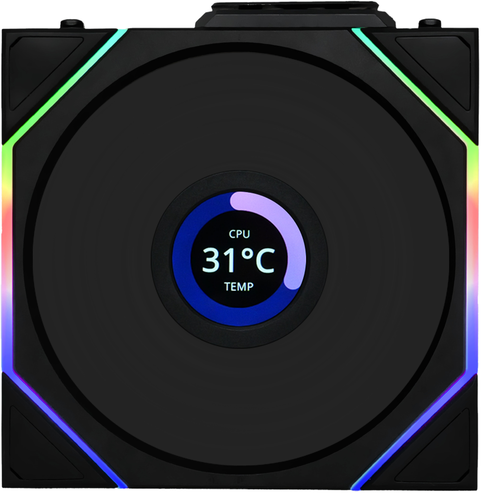 Ventoinha Lian Li UNI FAN TL120 LCD Wireless RGB Reverse PWM Preto 120mm