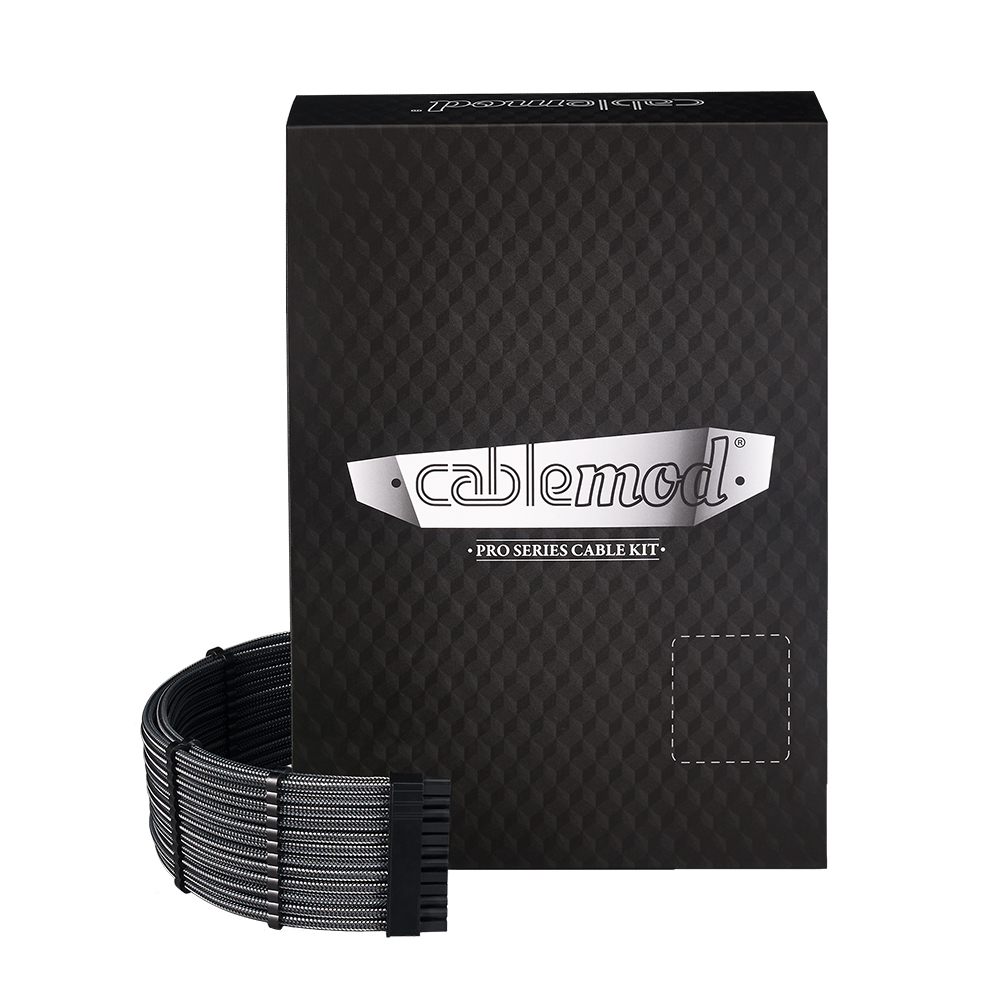 Kit de Cabo CableMod C-Series Pro ModMesh 12VHPWR para Corsair RM, RMi, RMx Black Label Carbono