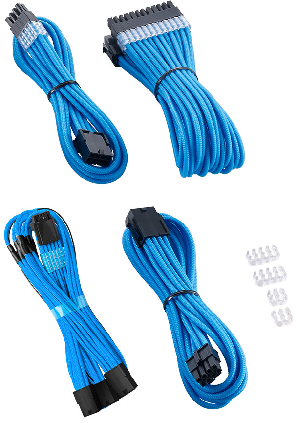 CableMod - Kit Extensão CableMod Pro ModMesh 12VHPWR para 3x PCI-e 45cm Azul Claro