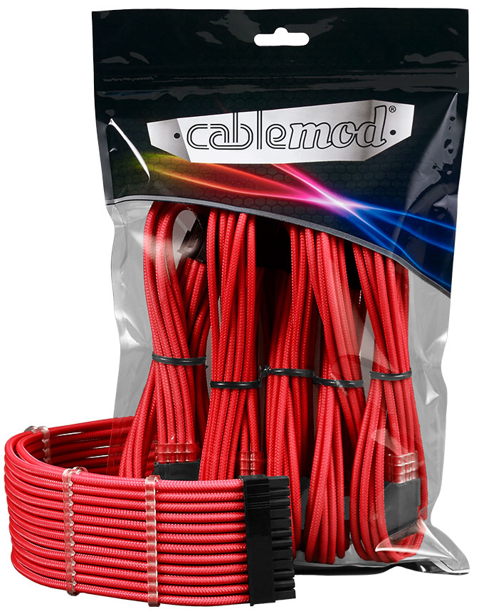 CableMod - Kit Extensão CableMod Pro ModMesh 12VHPWR para 3x PCI-e 45cm Vermelho