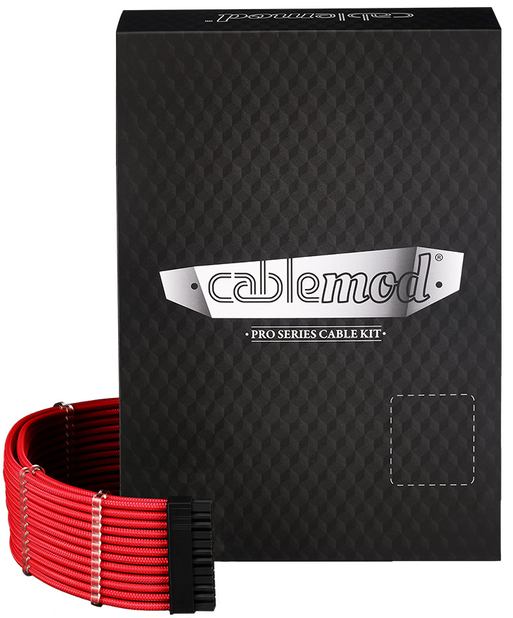 CableMod - Kit de Cabo CableMod C-Series Pro ModMesh 12VHPWR para Corsair RM, RMi, RMx Black Label Vermelho
