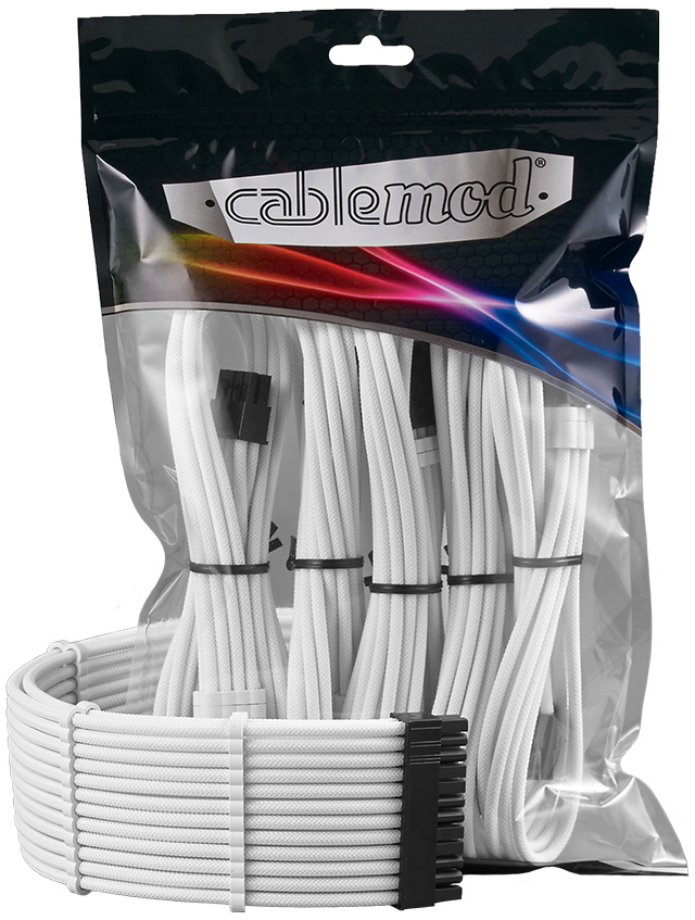 ** B Grade ** Kit Extensão CableMod Pro ModMesh 12VHPWR para 3x PCI-e 45cm Branco