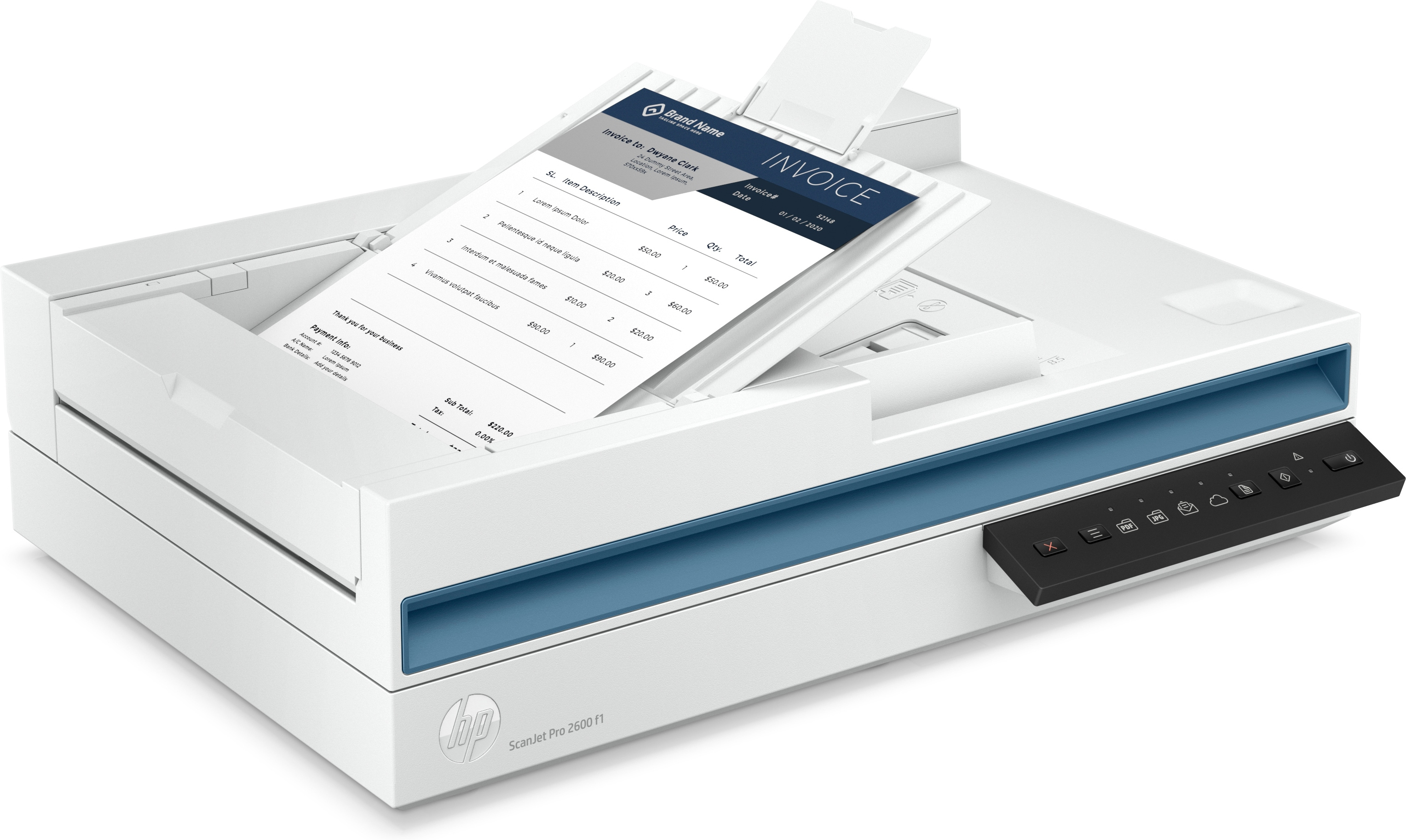 HP - Scanner de Mesa HP ScanJet Pro 2600 f1