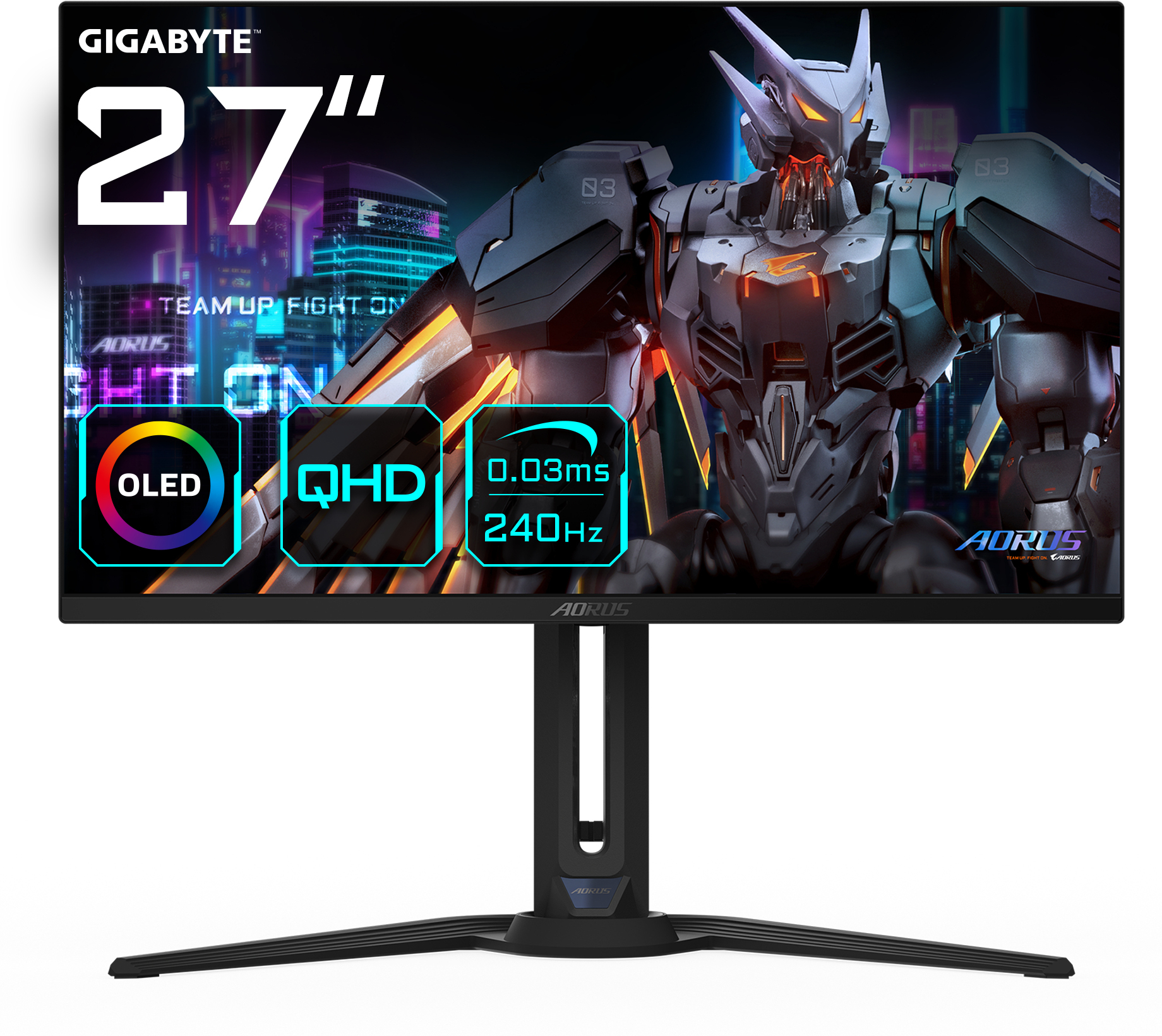 Gigabyte - Monitor Gigabyte AORUS 27" FO27Q2 OLED QHD 16:9 240Hz HDR400 1ms