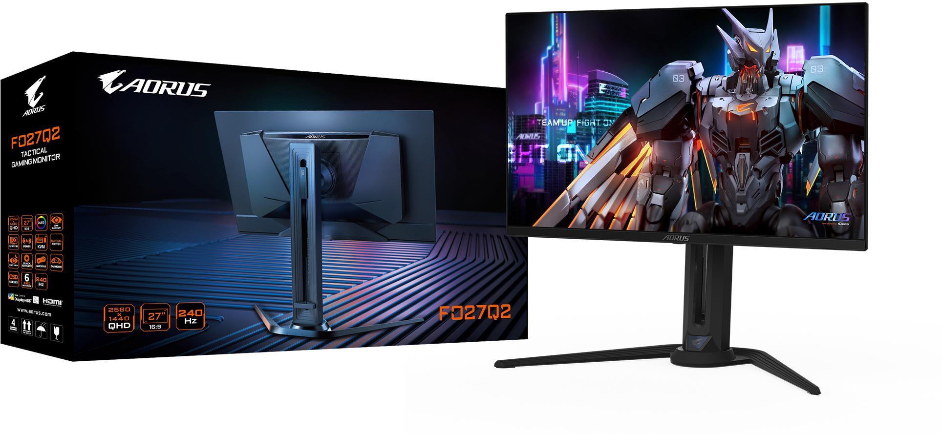 Gigabyte - Monitor Gigabyte AORUS 27" FO27Q2 OLED QHD 16:9 240Hz HDR400 1ms