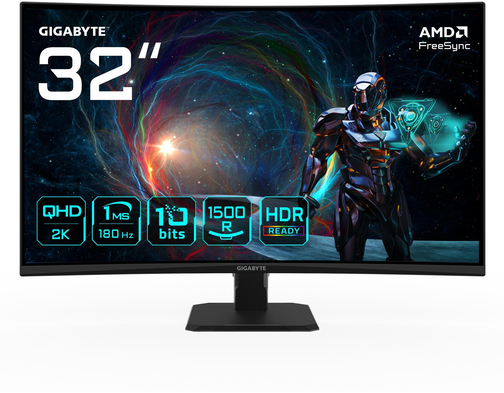 Monitor Gigabyte 32" GS32QCA VA QHD Curvo 180Hz 1ms FreeSync