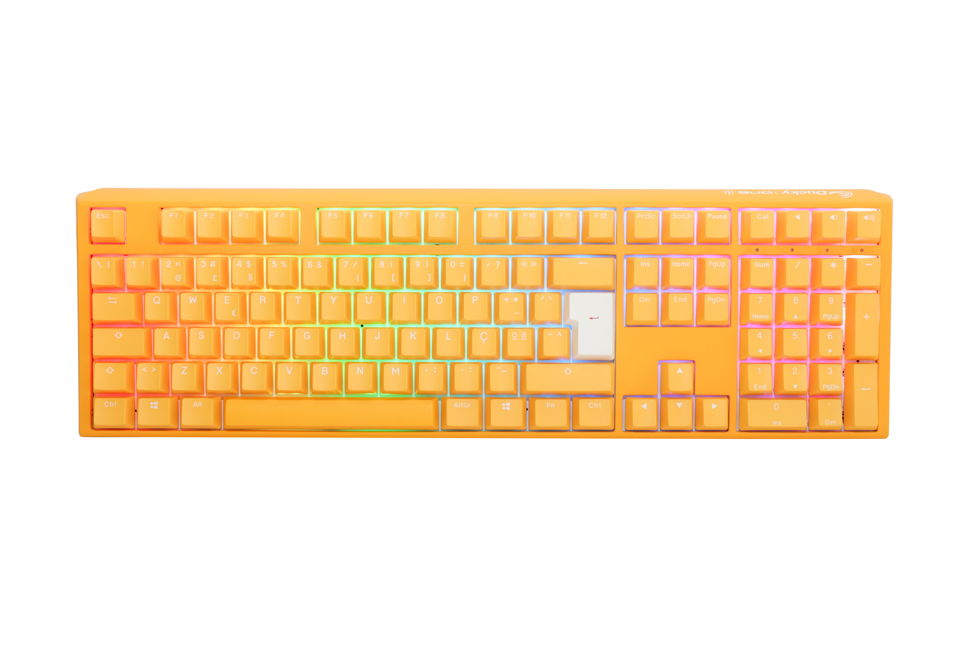 Teclado Ducky One 3 Yellow Ducky Full-Size, Hot-swappable, MX-Red, RGB, PBT - Mecânico (DE)