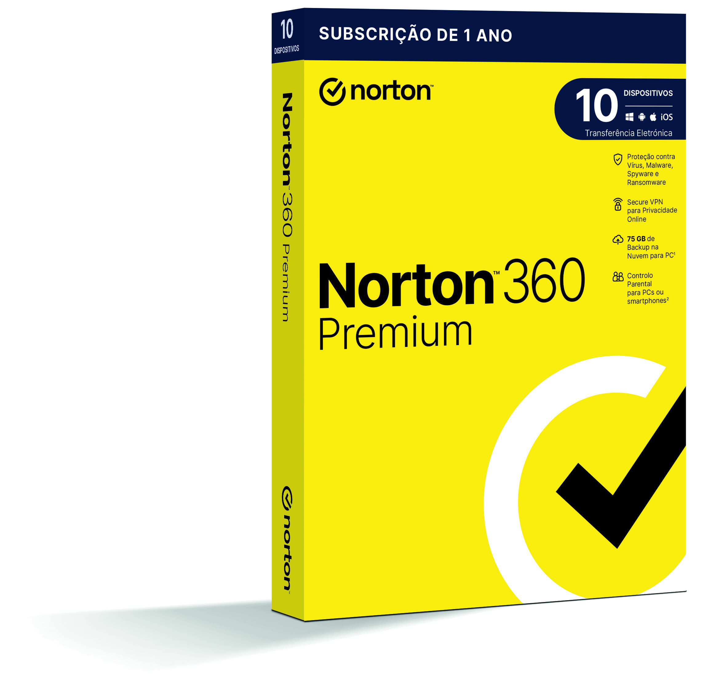 Norton 360 Premium Cloud 75GB (1 User / 10 Device / 1 Ano)