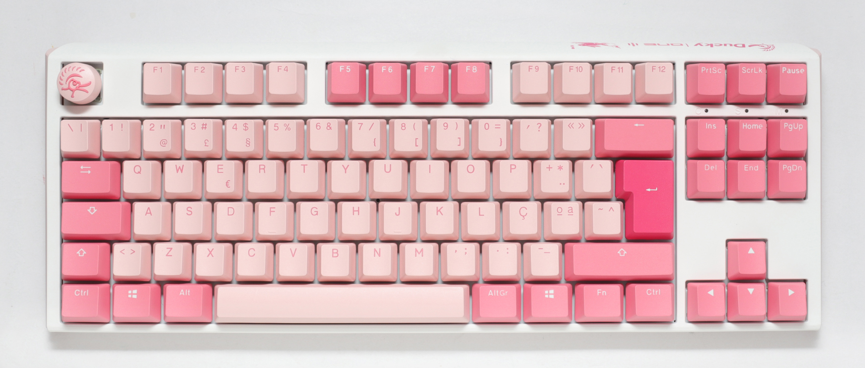 ** B Grade ** Teclado Mecânico Ducky ONE 3 Gossamer Pink TKL RGB MX-Silen