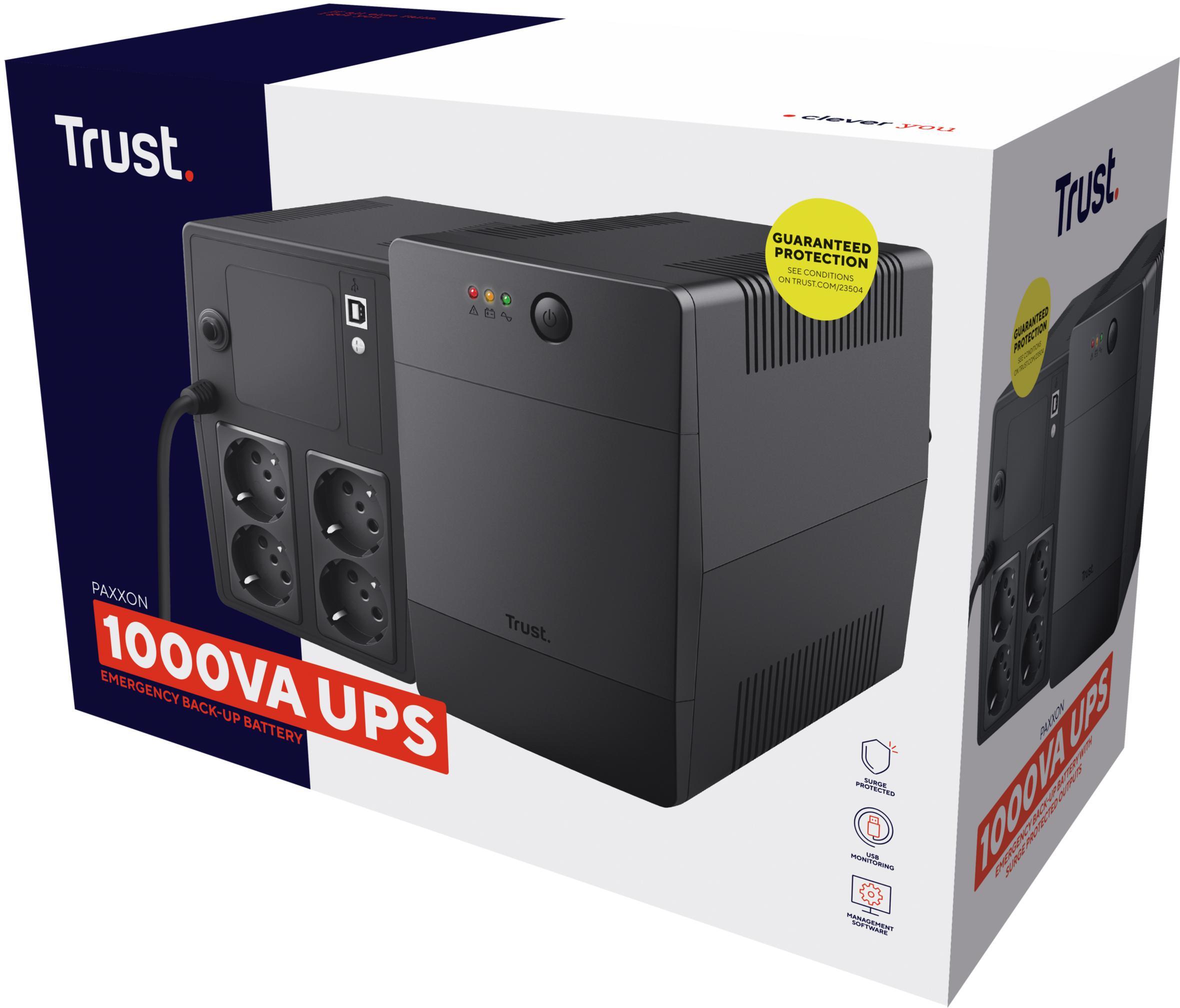 Trust - UPS Trust Ininterrupta 1000VA com 4 Tomadas Elétricas