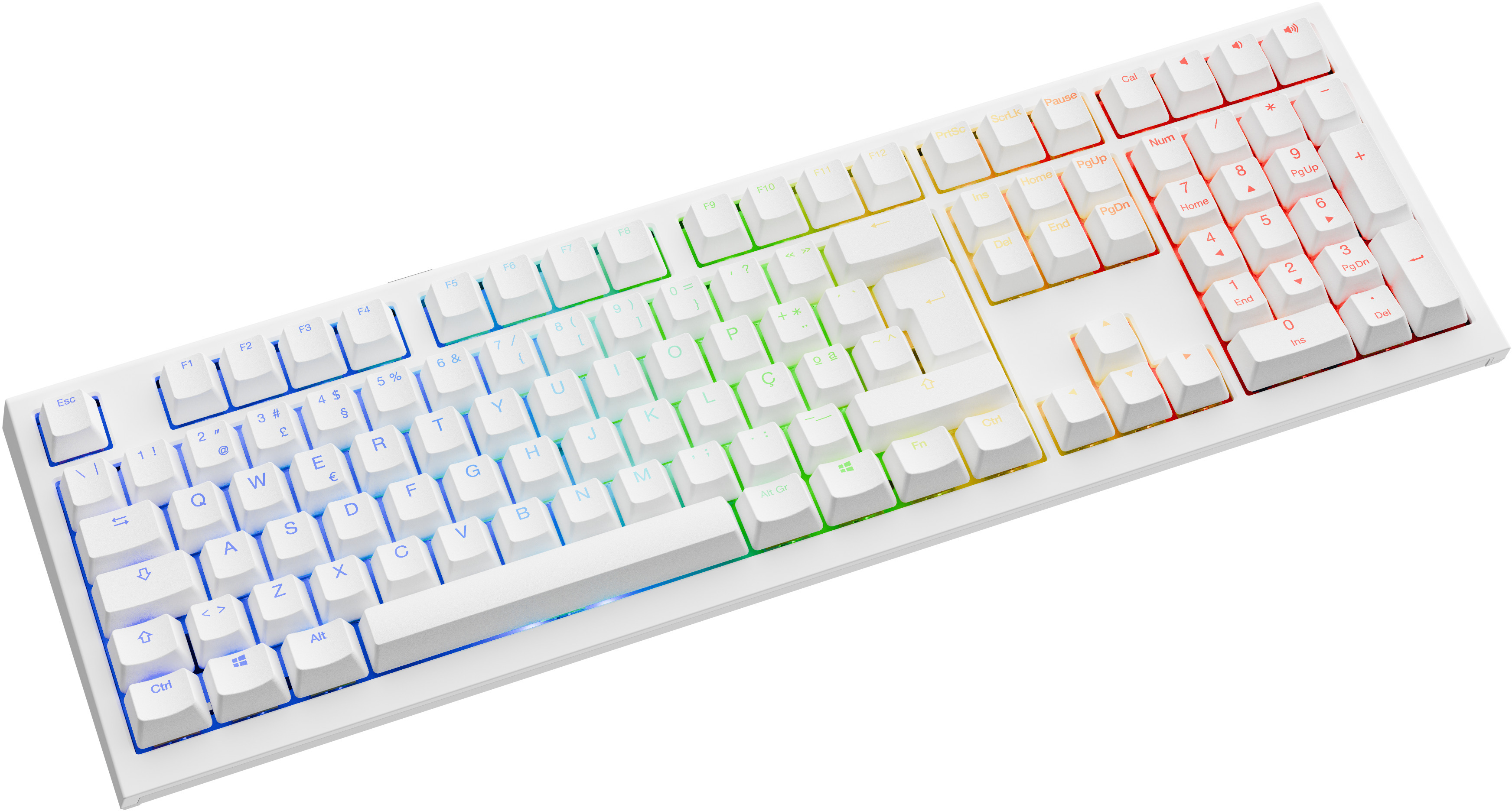 Ducky - Teclado Mecânico Ducky One X 100% Wireless Pure White RGB Ducky Linear Inductive Switch (PT)