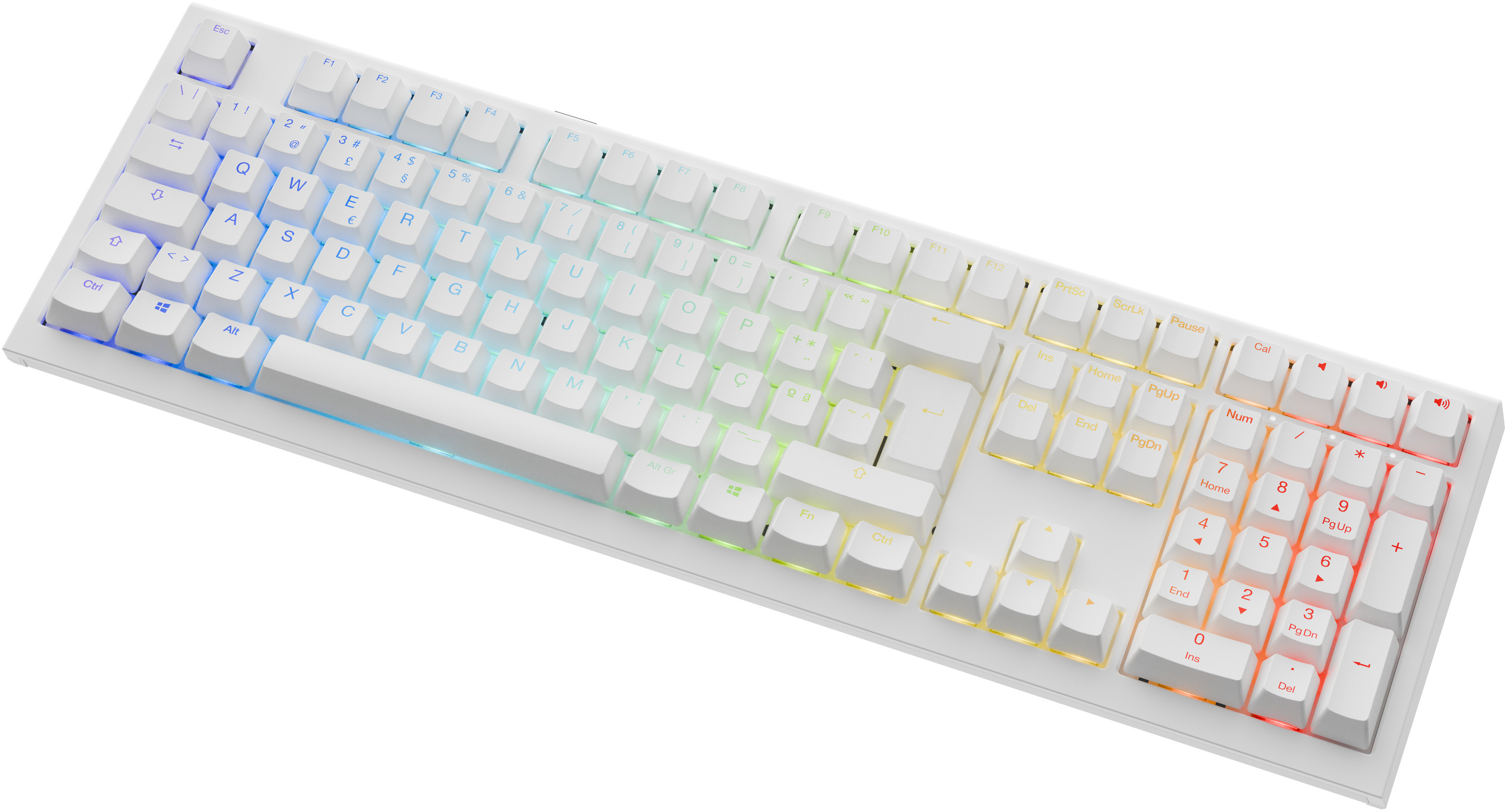 Ducky - Teclado Mecânico Ducky One X 100% Wireless Pure White RGB Ducky Linear Inductive Switch (PT)