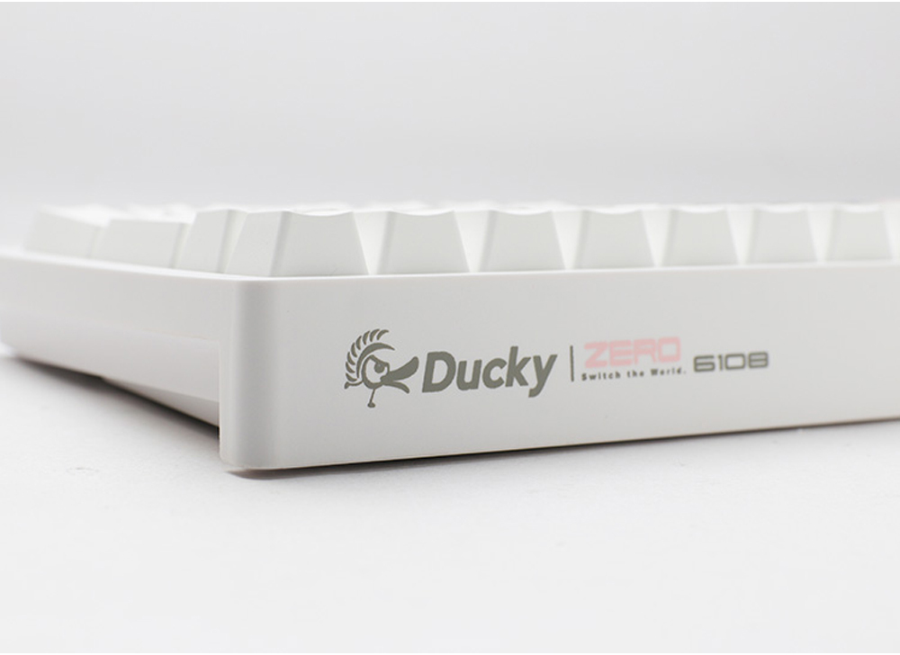 Ducky - Teclado Mecânico Ducky Zero 6108 100% Pure White RGB Wireless MX2A-Brown (PT)