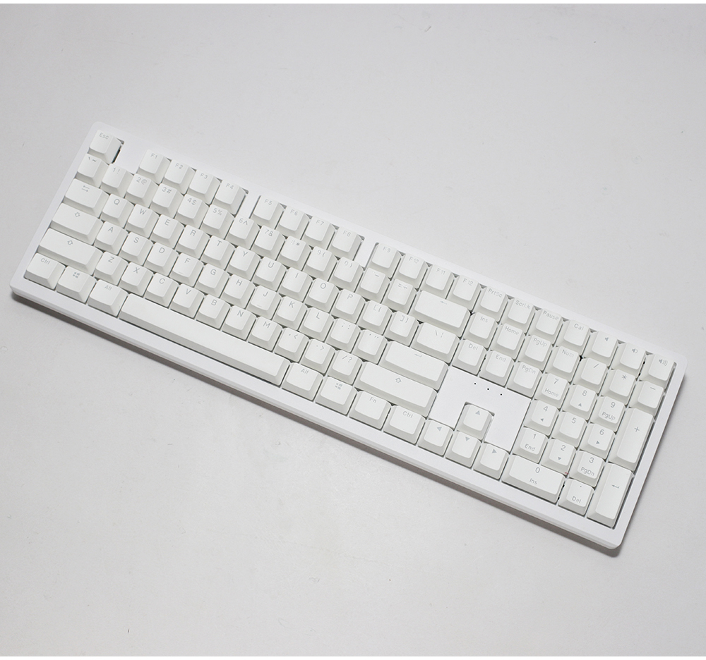 Ducky - Teclado Mecânico Ducky Zero 6108 100% Pure White RGB Wireless MX2A-Brown (PT)