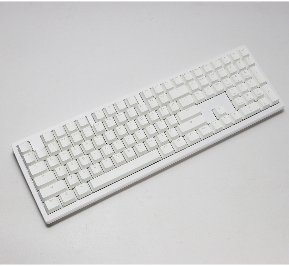 Ducky - Teclado Mecânico Ducky Zero 6108 100% Pure White RGB Wireless MX2A-Brown (PT)