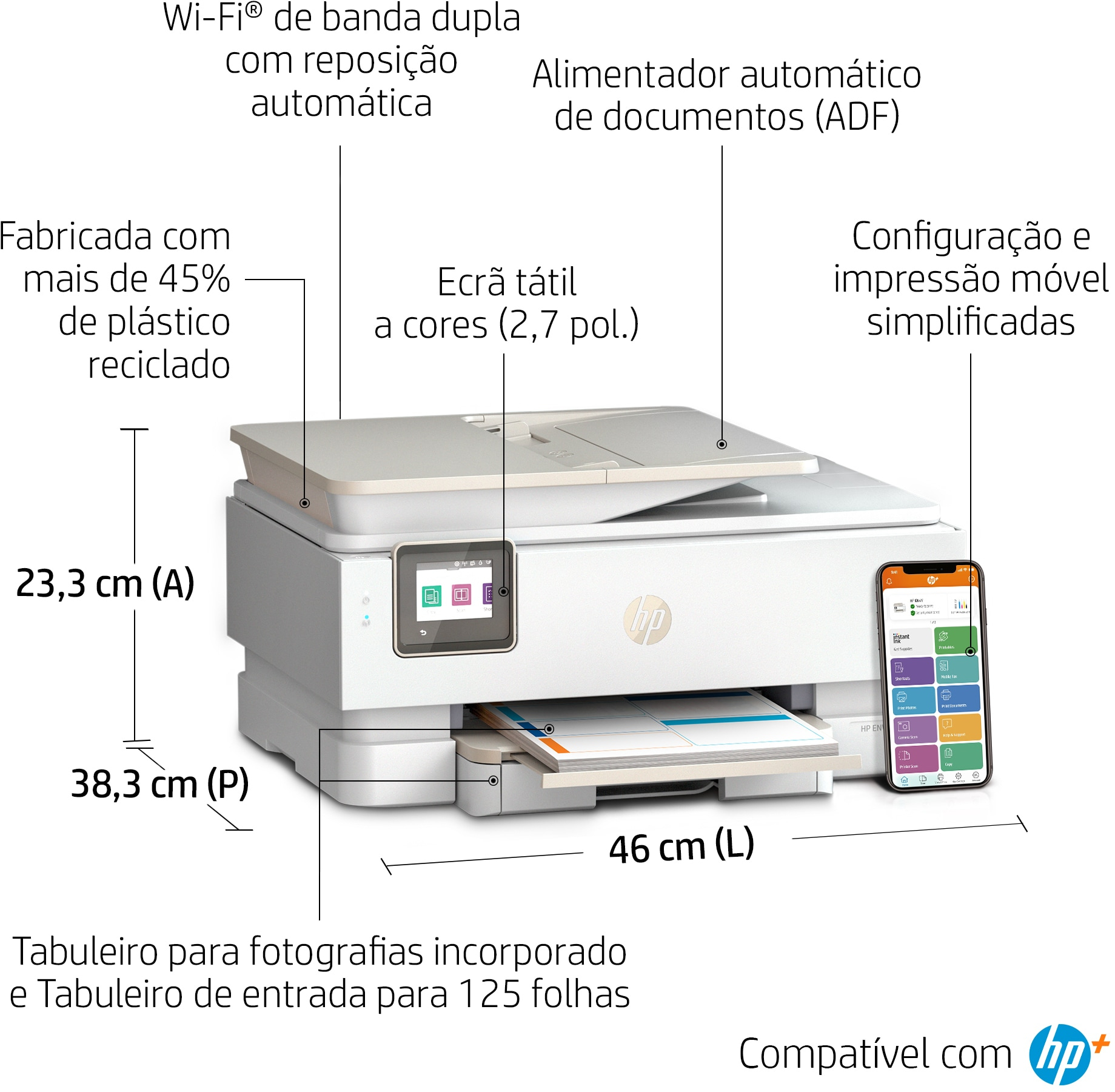 HP - Impressora Multifunções a Jato de Tinta HP Envy Inspire 7920e All-in-One WiFi