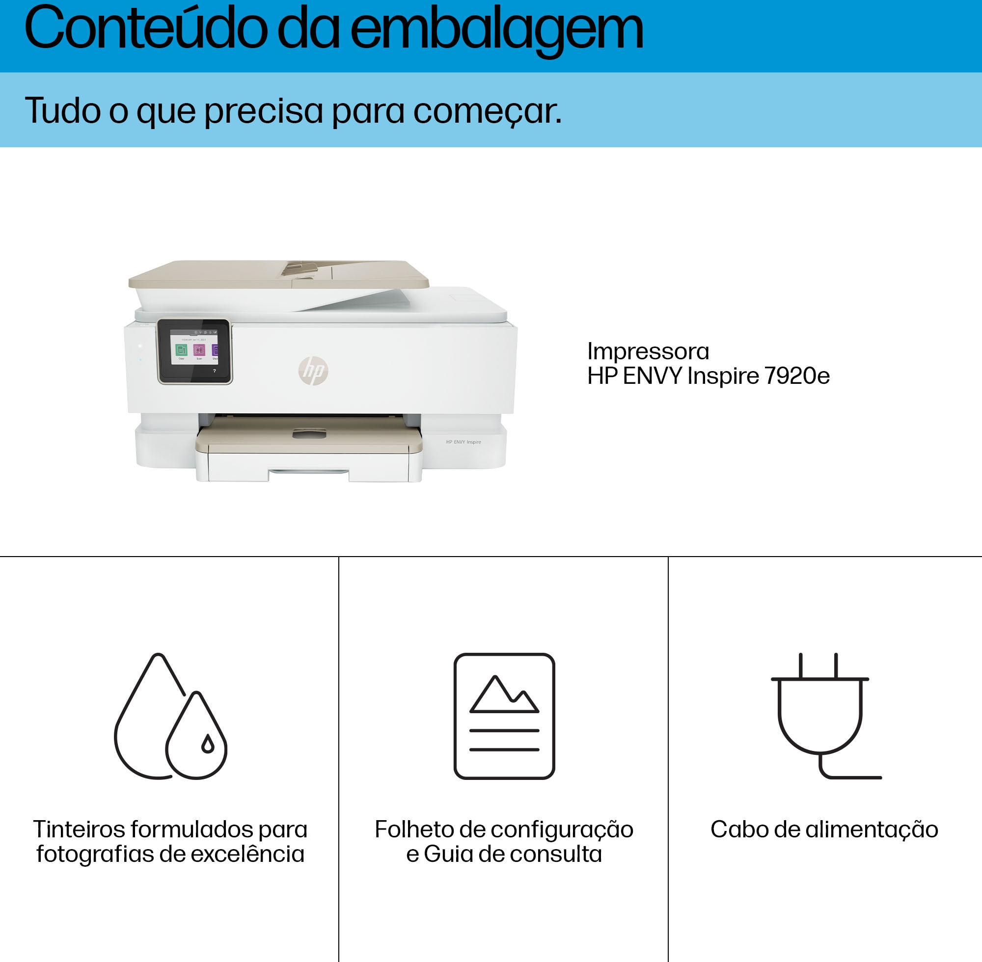 HP - Impressora Multifunções a Jato de Tinta HP Envy Inspire 7920e All-in-One WiFi