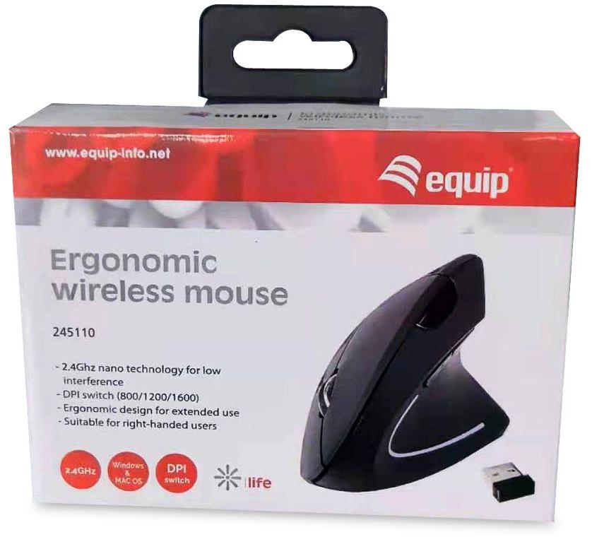 Equip - Rato Equip Ergonomico Wireless Preto