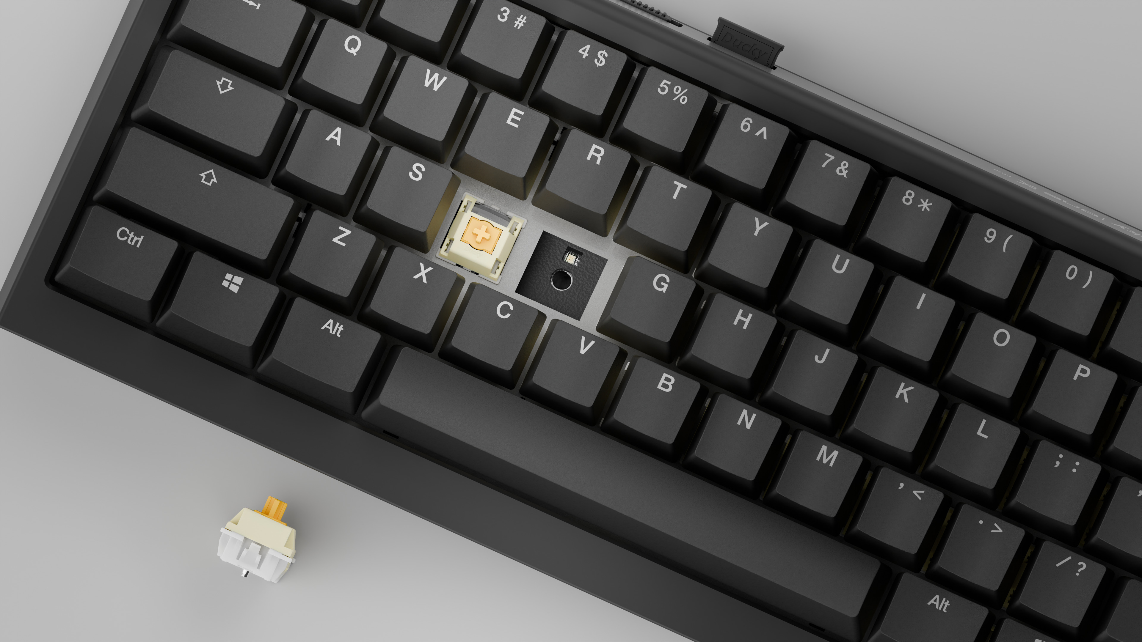 Ducky - Teclado Mecânico Ducky One X Mini Wireless Black RGB Ducky Linear Inductive Switch (PT)