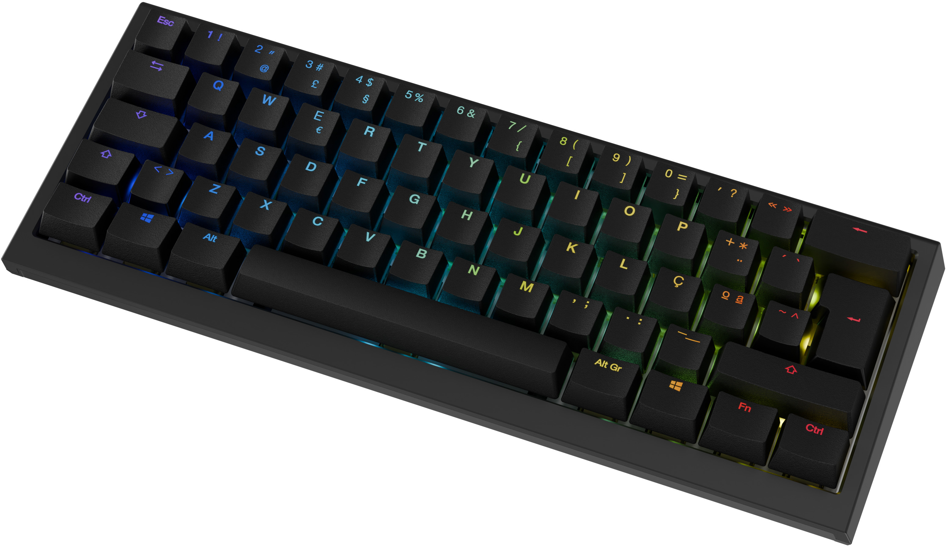 Ducky - Teclado Mecânico Ducky One X Mini Wireless Black RGB Ducky Linear Inductive Switch (PT)