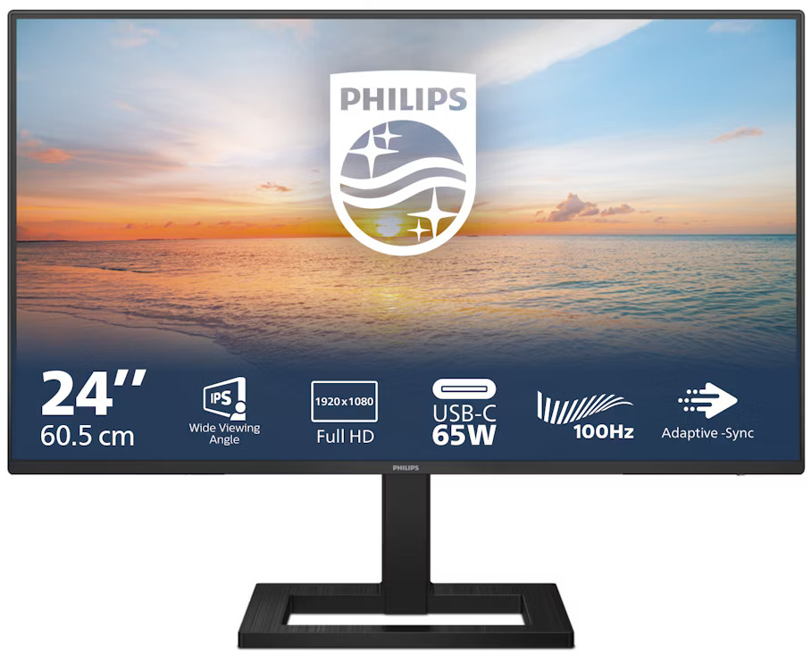 Picture of Picture of ** B Grade ** Monitor Philips Série 1000 24" 24E1N1300AE IPS FHD 100Hz 1ms c/colunas + Aj.Altura