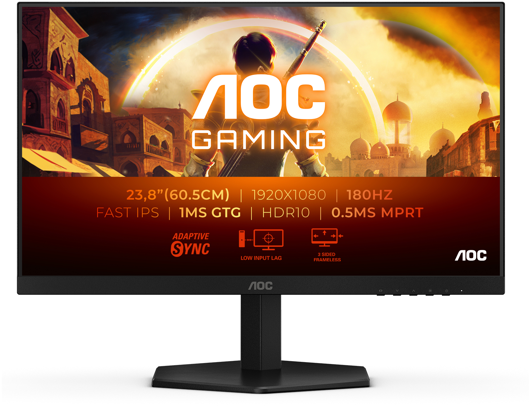 Picture of Picture of Monitor AOC Gaming 23.8" 24G42E IPS FHD 180Hz 1ms Adaptive Sync